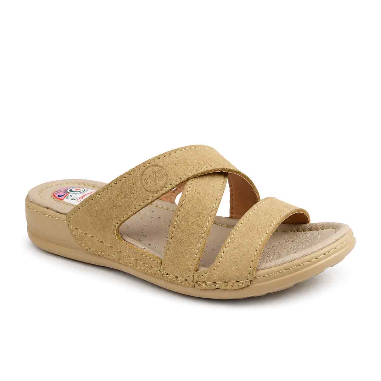 Sandale mÃ©dicale Confort pour femme 502 beige daim Sandales médicales femme Maroc